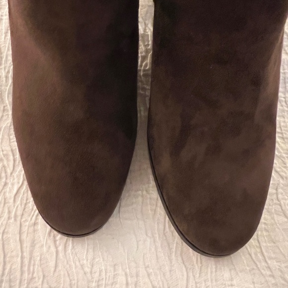 LAUREN RALPH LAUREN ABIGAEL WOMENS LEATHER ANKLE BOOTIE BOOTS SIZE 6B CHOCOLATE - Picture 6 of 9